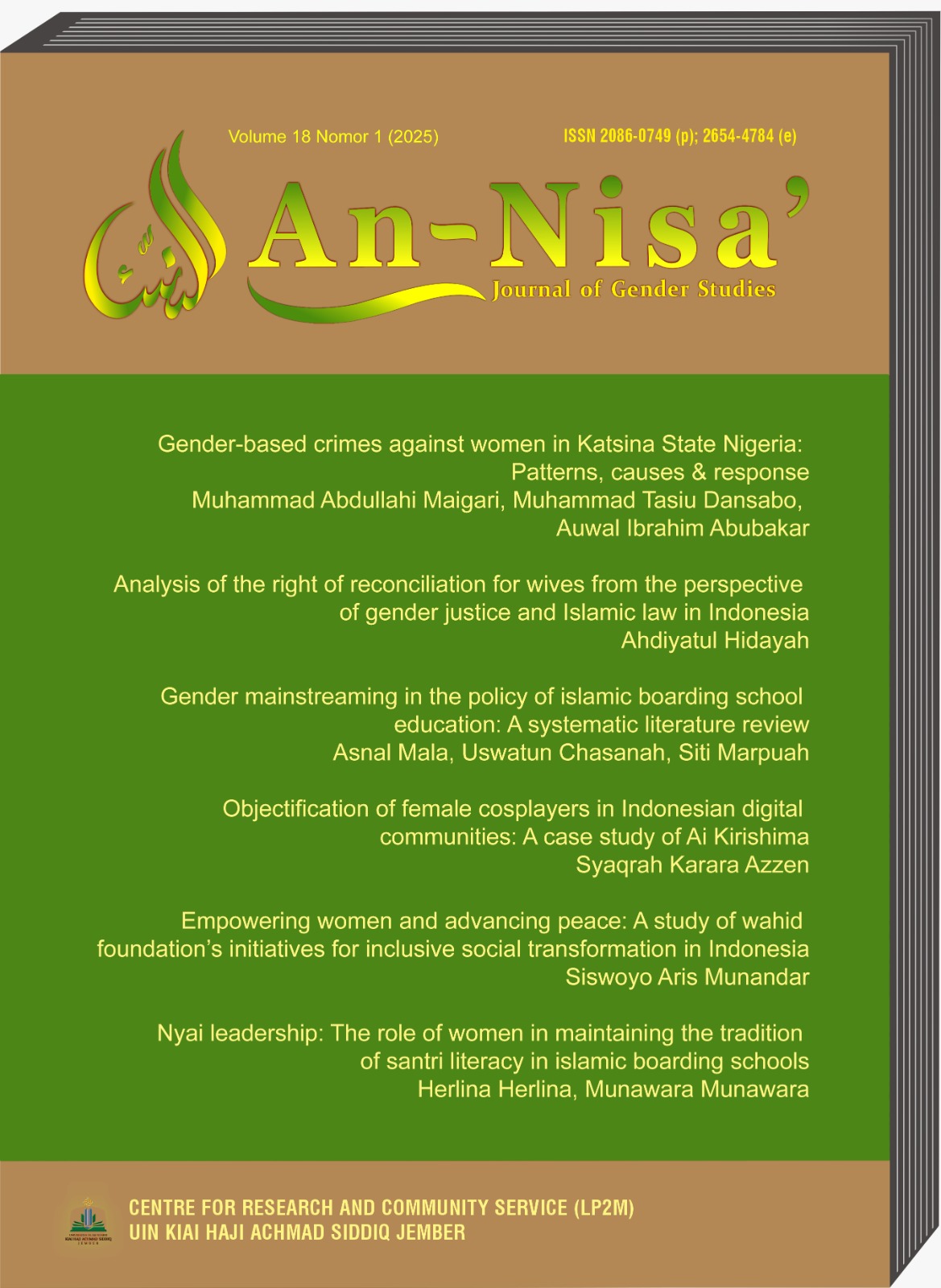 					View Vol. 18 No. 1 (2025): An-Nisa Journal of Gender Studies
				