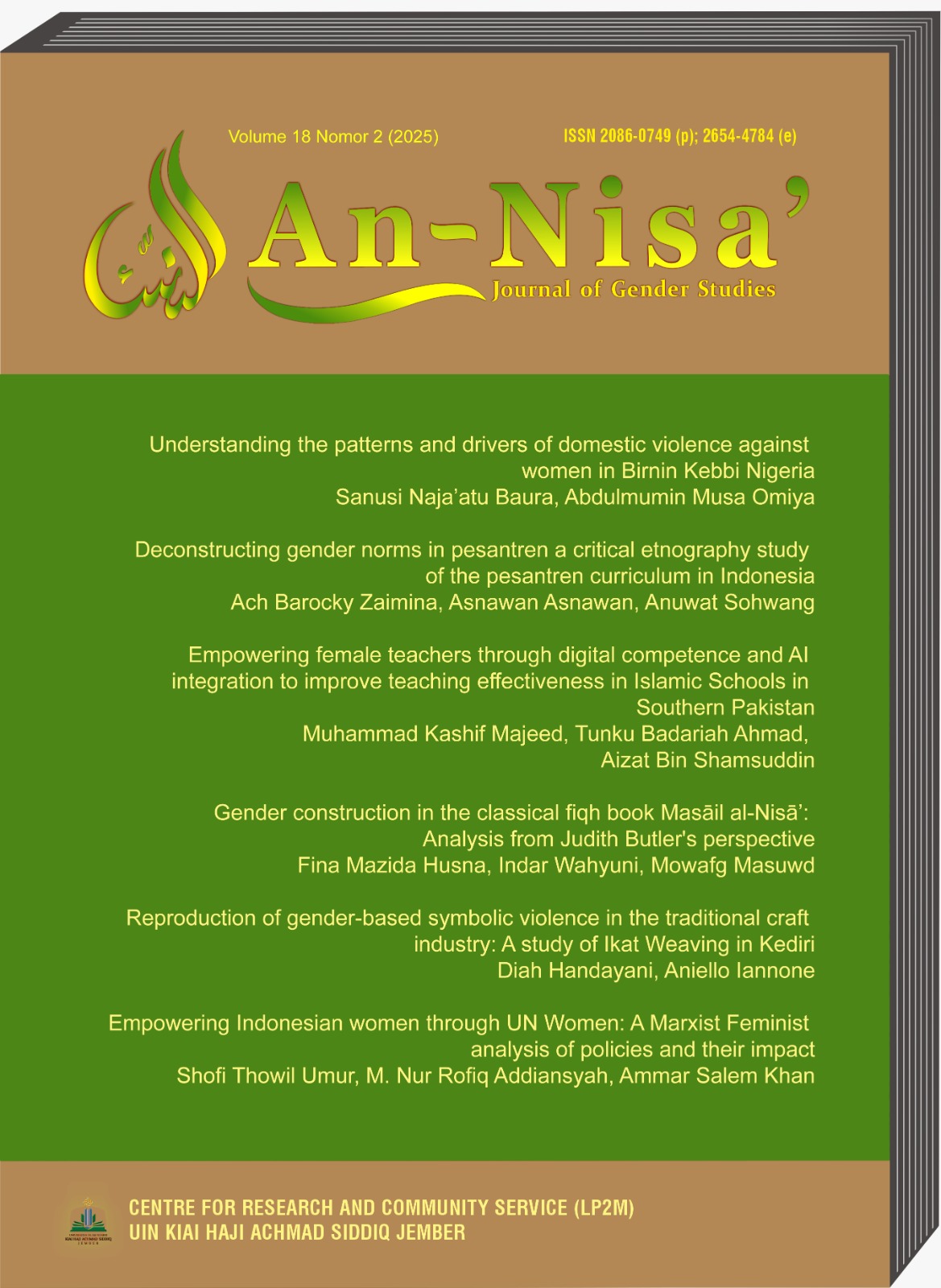 					View Vol. 18 No. 2 (2025): An-Nisa' Journal of Gender Studies
				